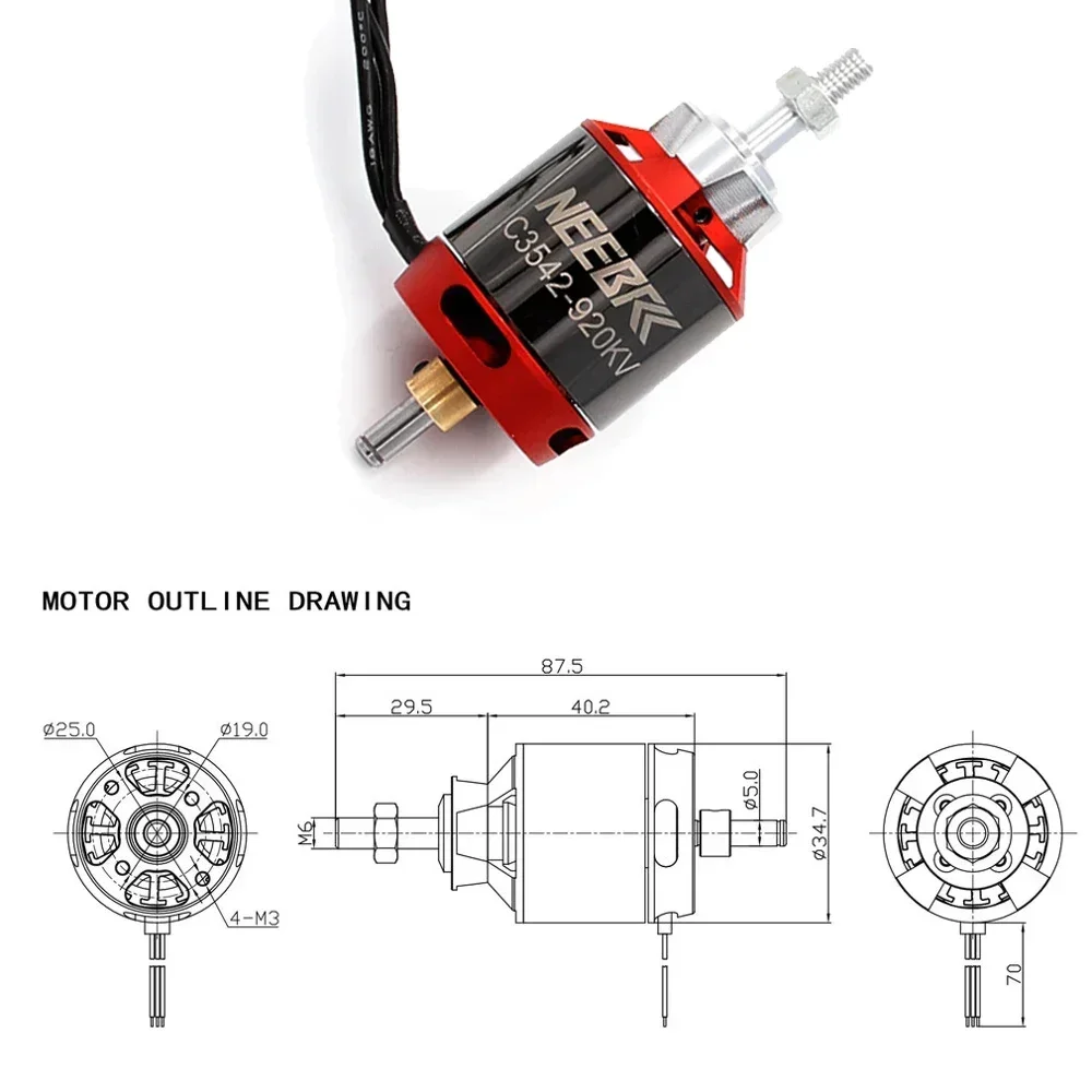1/2/4PCS 3542 920KV 1400KV Out - Brushless Motor Thrust Test Stand ulasan dan harga